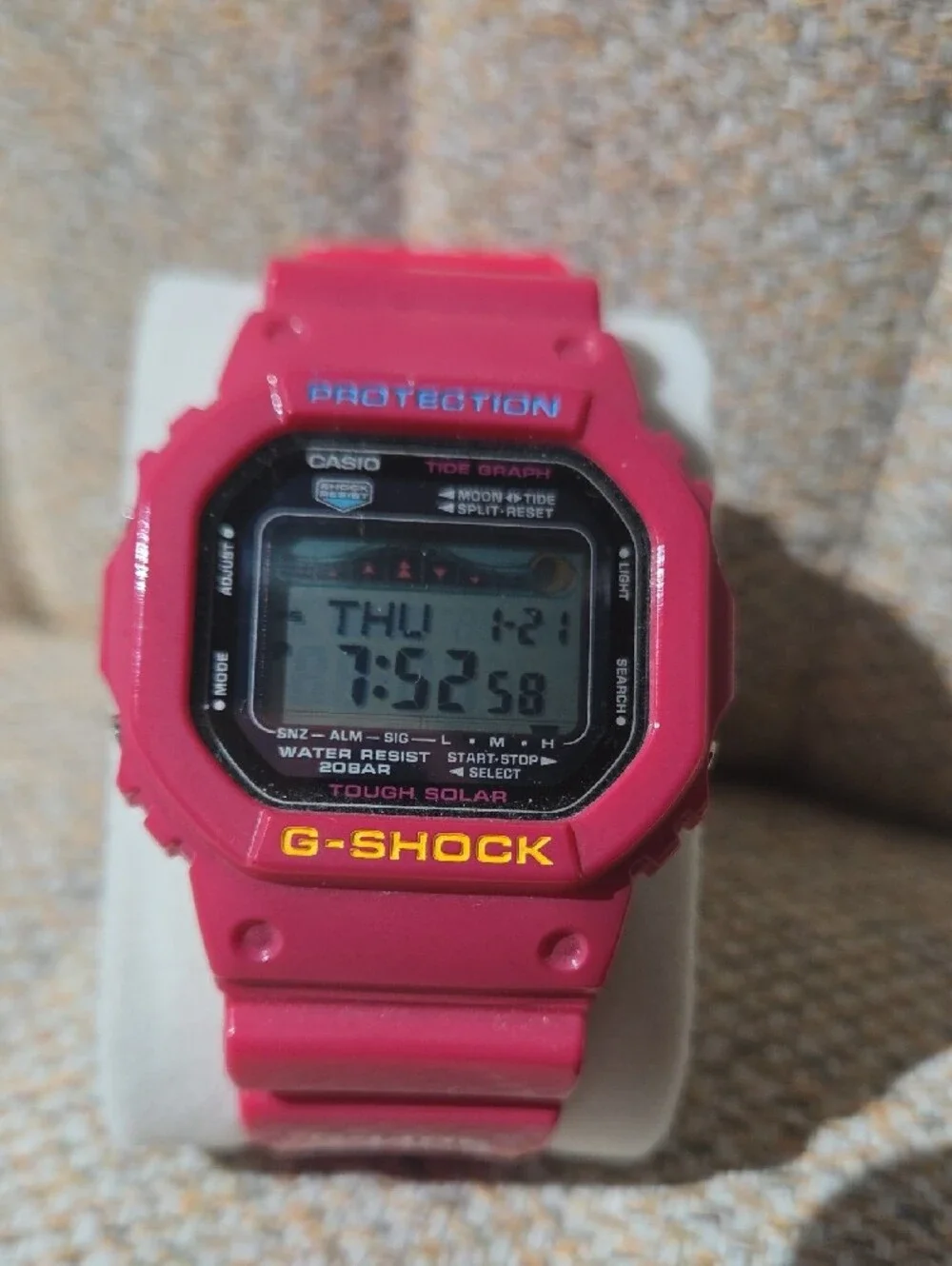 Casio G-Shock Pink Digital Tough Solar Watch - Rare